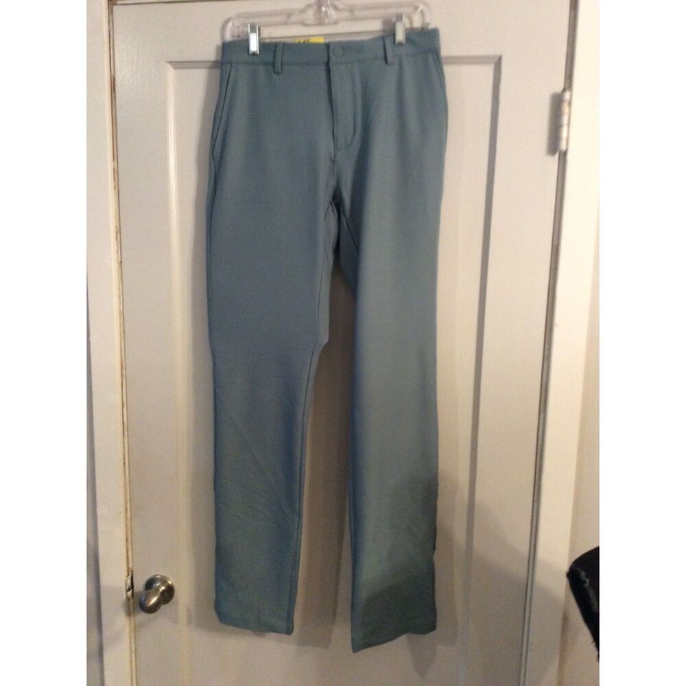 New NWT Greg Norman Light Green Performance Golf pants 5 Pocket 32x34 ML75